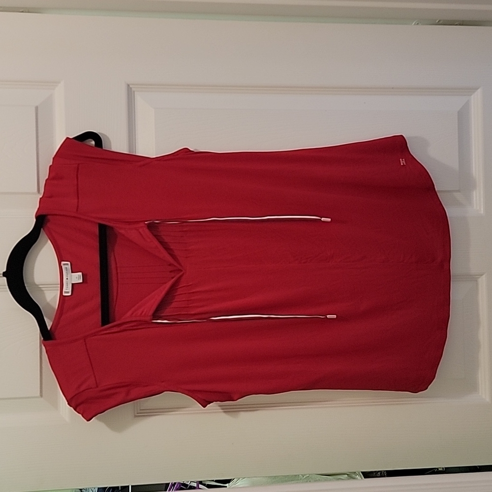 Ladies Tommy Hilfiger red cotton top medium M